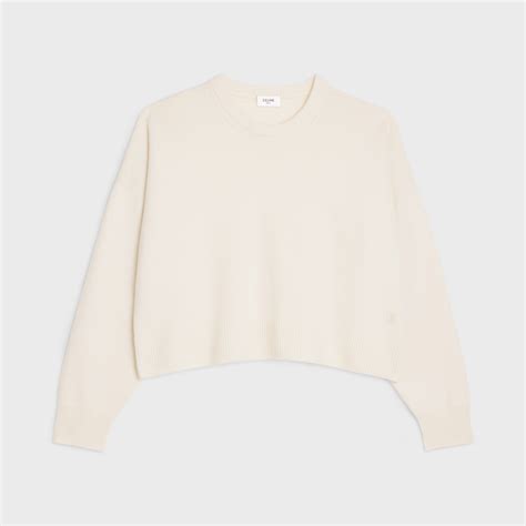 celine triomphe sweater|Triomphe cropped sweater in heritage cashmere .